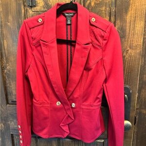 White House Black Market Women's Burgundy Tailored Blazer